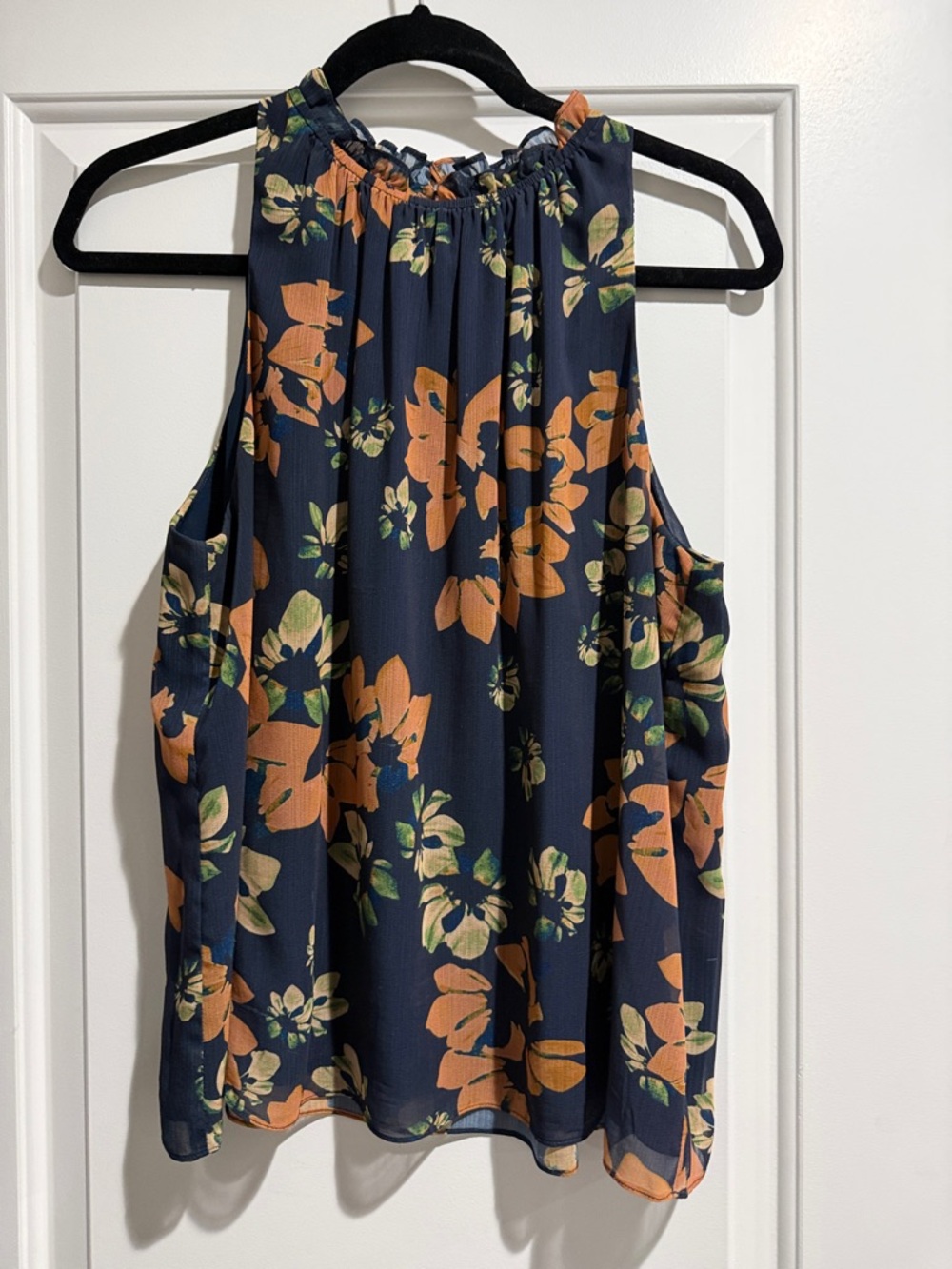 Ramy Brook Women’s Navy Floral Sleeveless Top